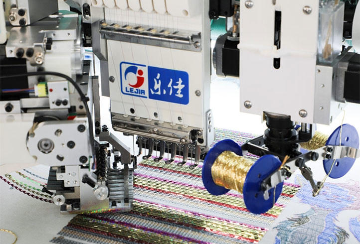 LJ-618+18 Multi-function coiling/taping embroidery machine with sequin device
