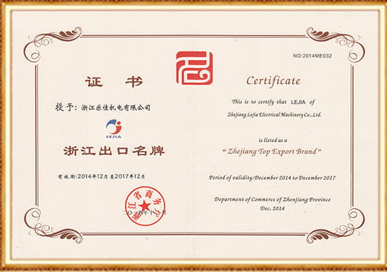 Zhejiang Export Famous Brand